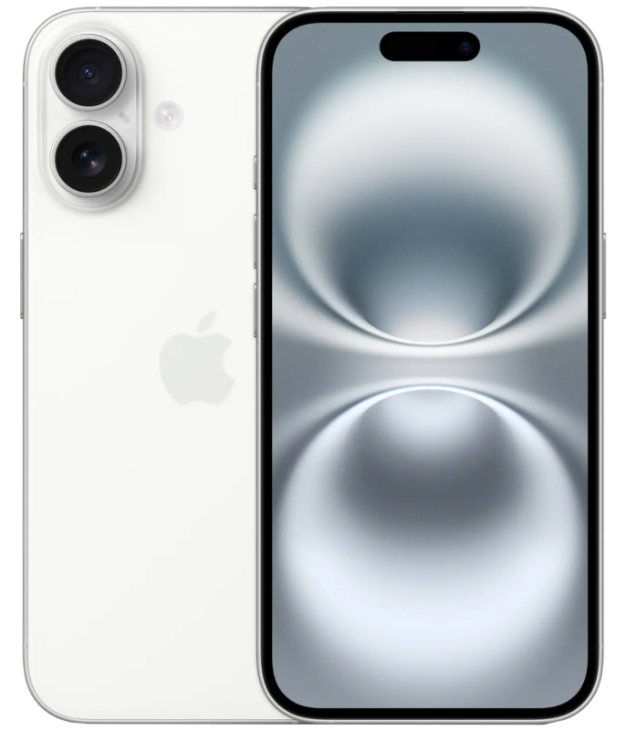 iPhone 16, 128 ГБ, White, SIM + eSIM
